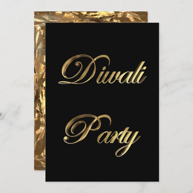 Invitation du Diwali Party (Devant / Derrière)