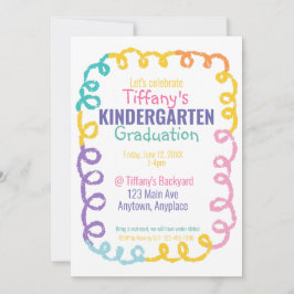 Invitation du doodle Kindergarten Graduation Party
