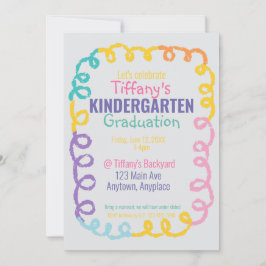 Invitation du doodle Kindergarten Graduation Party
