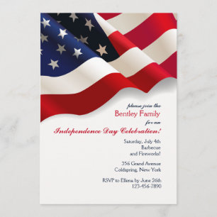 Invitation du drapeau américain