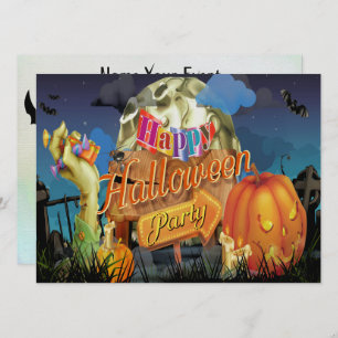 Invitation du fabuleux Vector Art Party Halloween
