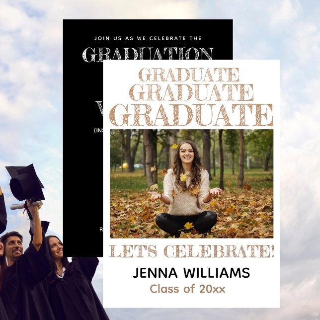 Invitation du Faire-part de la photographie (Graduate Photo Announcement Party Invitation)