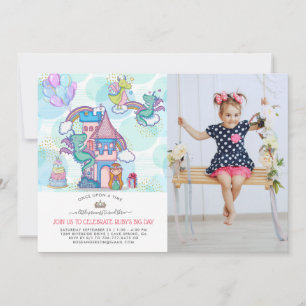 Invitation du Fairytale Party   Princesse & Dragon