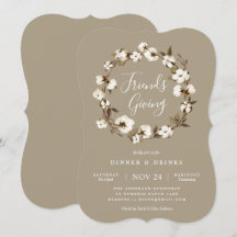 Invitation du Farmhouse Friendsgiving Party
