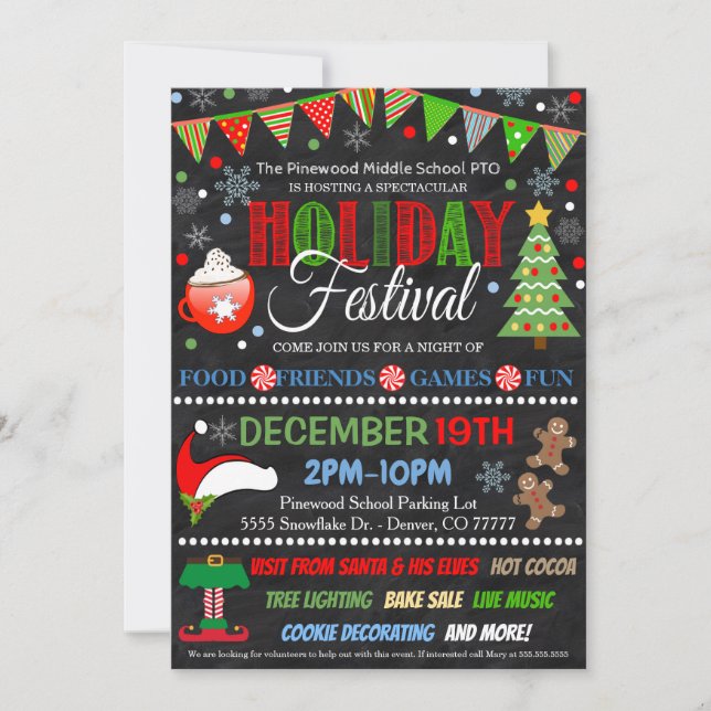 Invitation du Festival de Vacances (Devant)