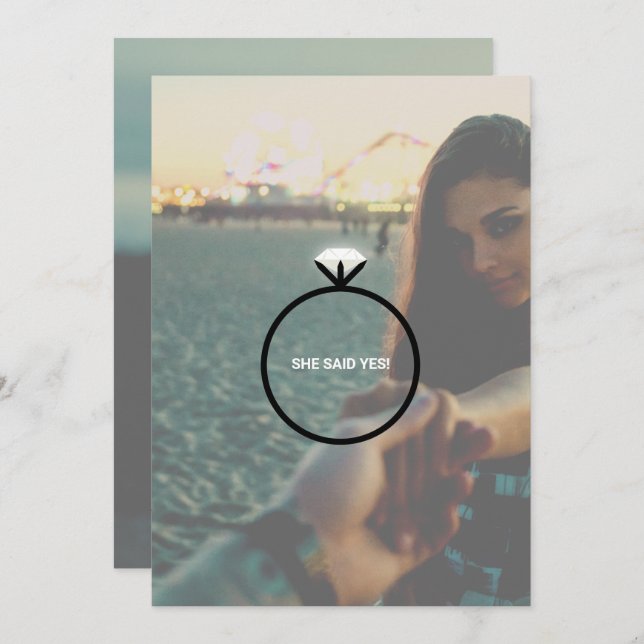 Invitation du fiançailles (Devant / Derrière)