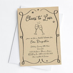 Invitation du Fiançailles de Fête des mariées