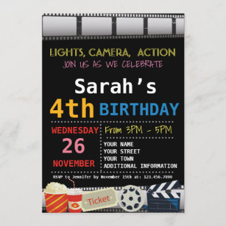 INVITATION DU FILM D'ANNIVERSAIRE