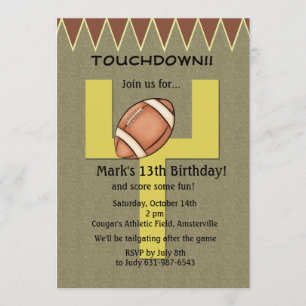 Invitation du football de touchdown