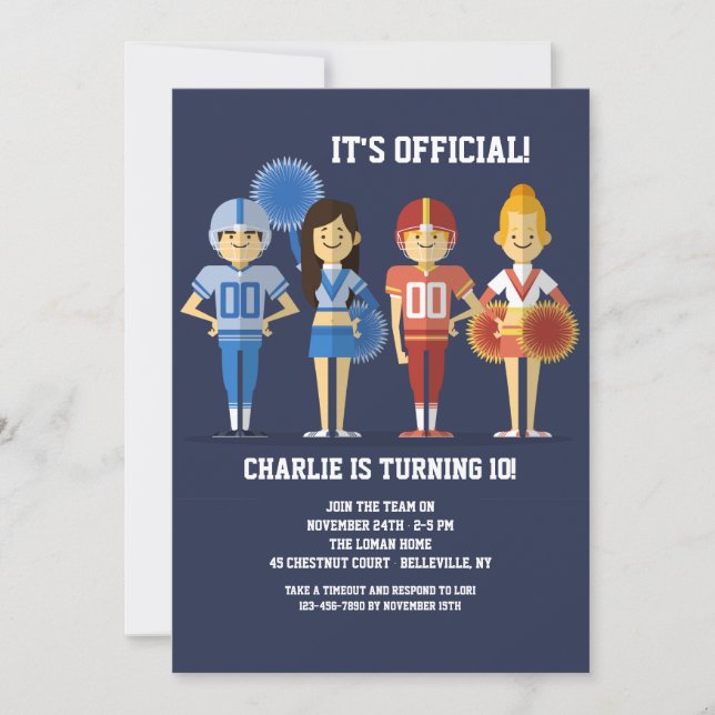 Invitation du Football Party (Devant)