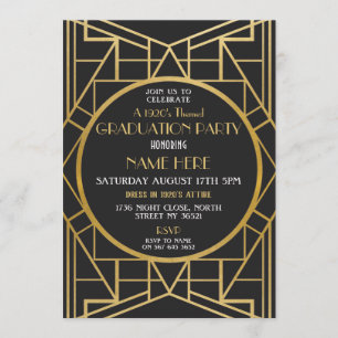 Invitation du Gatsby Award du parti Art déco des a