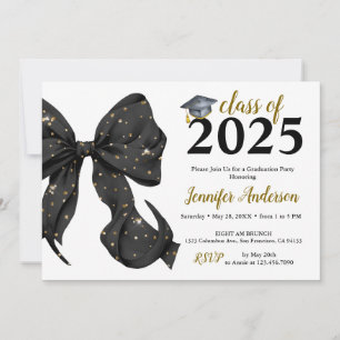 Invitation du Glamor Black/Gold Bow