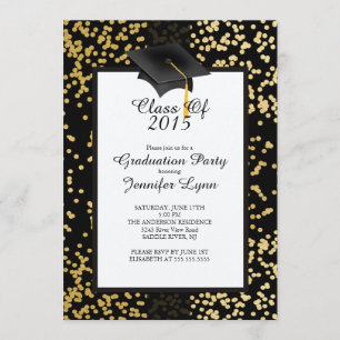 Invitation du Gold Black Graduation Party 2015 mod