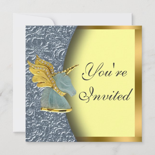 Invitation du Golden Unicorn Party (Devant)