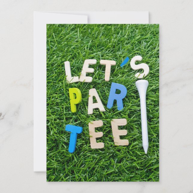 Invitation du Golf Let's Par Tee Party au golfeur (Devant)