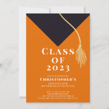 Invitation du Grad Casquette Graduation Party