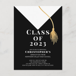 Invitation du Grad Casquette Graduation Party
