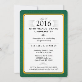Invitation du Green & Gold Formal Graduation Party