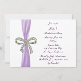 Invitation du groupe Bachelorette Bow Diamond Purp