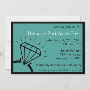 Invitation du groupe Bachelorette (Diamond Ring Tu