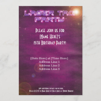 Invitation du groupe de balises laser rose