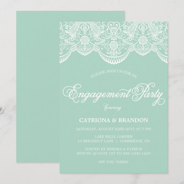 Invitation du groupe d'engagement de la dentelle M (Devant / Derrière)