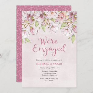 Invitation du groupe d'engagement floral rose