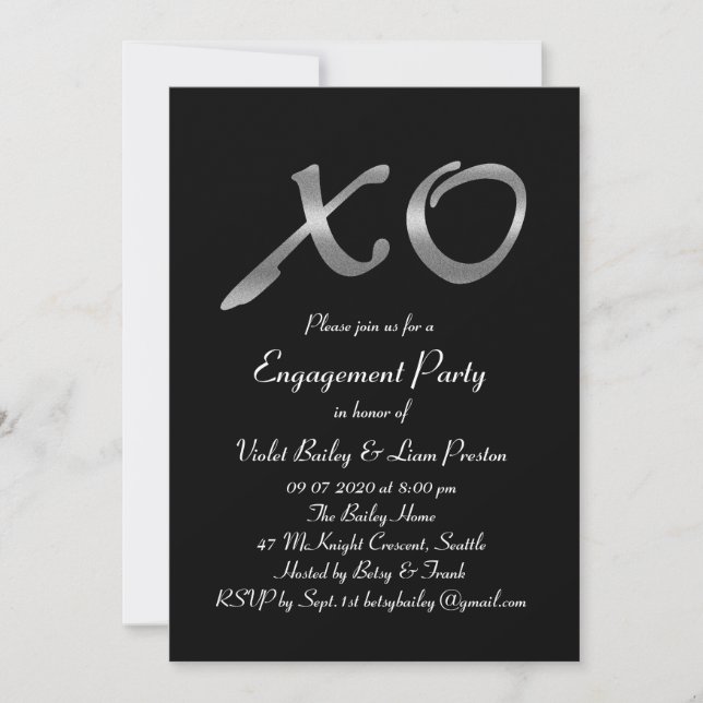 Invitation du groupe d'engagement Silver XO (Devant)