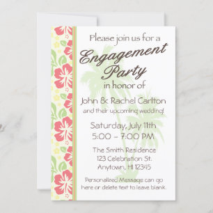 Invitation du Hawaiian Luau Engagement Party