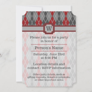 Invitation du Jacquard Party Ashes et Embers