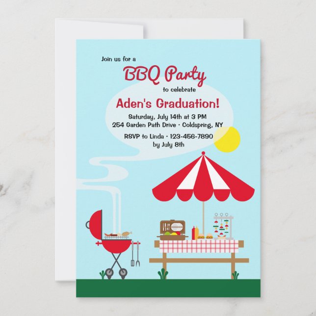 Invitation du jardin BBQ Party (Devant)