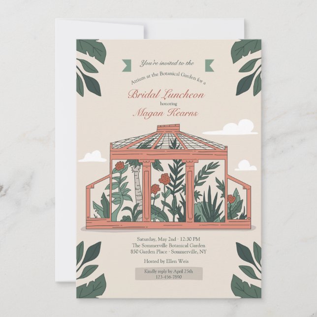 Invitation du jardin botanique d'Atrium (Devant)