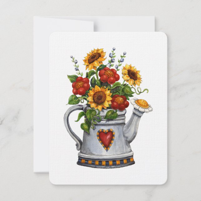 Invitation du jardin de tournesol / Carte blanche (Devant)