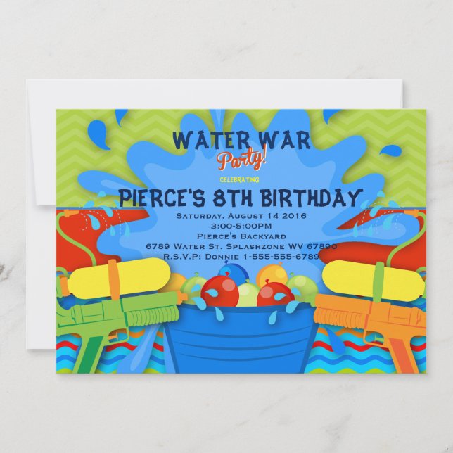 Invitation du jardin Water Party (Devant)