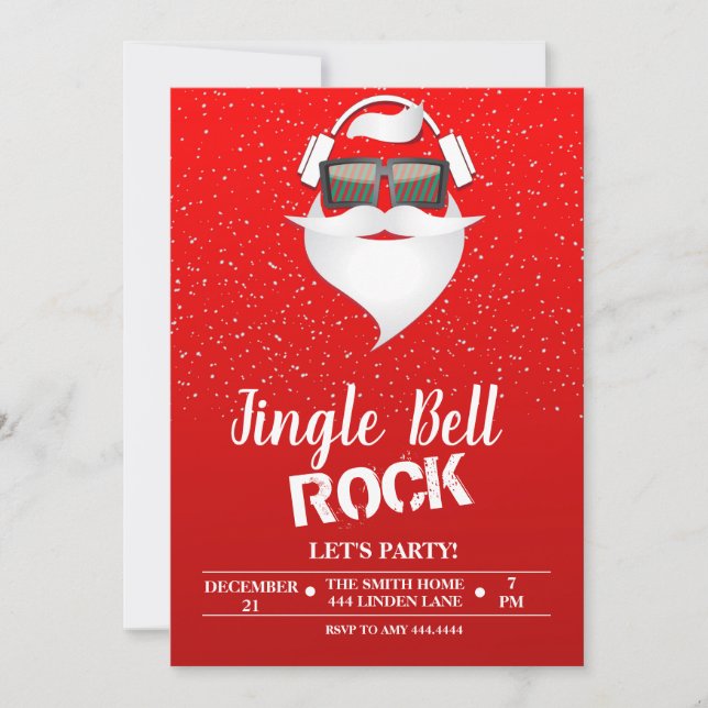 Invitation du Jingle Bell Rock Christmas Party (Devant)