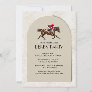 Invitation du Jockey Derby Party de la course de c