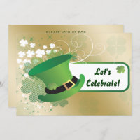 Invitation du Jour de la Saint Patrick shamrock