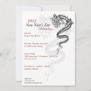 Invitation du Jour de l'An du Dragon 2012