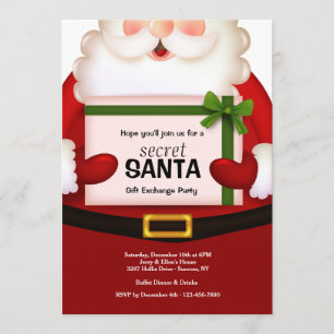 Invitation du Jour férié secret Père Noël
