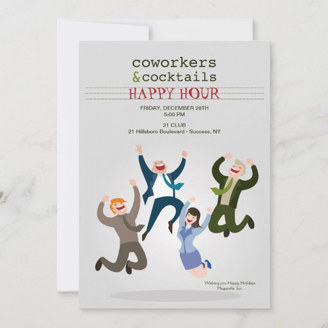 Invitation du Joyeux Coworkers Party (Devant)