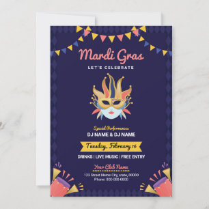 Invitation du Mardi Gras Party