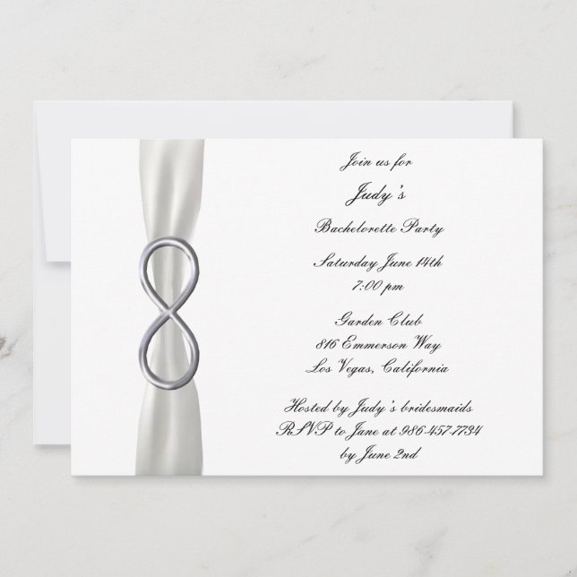 Invitation du Mariage blanc Infinity (Devant)