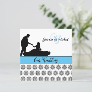 Invitation du mariage Couple Mariage damassé