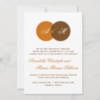 Invitation du Mariage de automne  Cuivre Brown Twi
