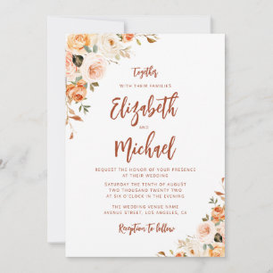 invitation du mariage de automne de script rustiqu