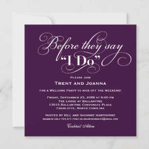 Invitation du mariage de bienvenue   Vues Mariage