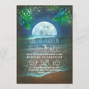 Invitation du Mariage de la lune de plage