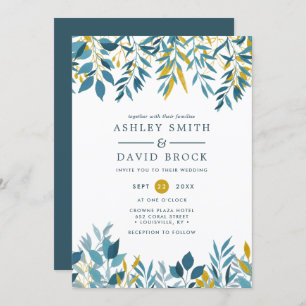 Invitation du Mariage de l'aquarelle de la flore m