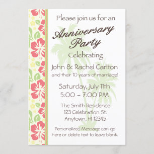 Invitation du Mariage de l'Hawaiian Luau