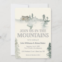 Invitation du Mariage de montagne/de la fête
